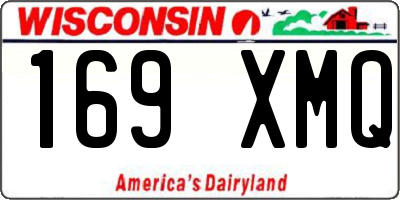WI license plate 169XMQ