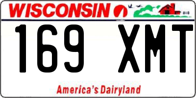 WI license plate 169XMT