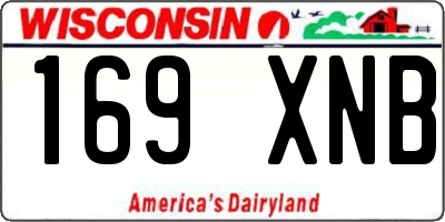 WI license plate 169XNB