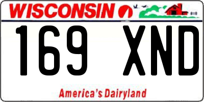 WI license plate 169XND