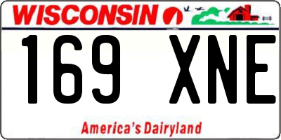 WI license plate 169XNE