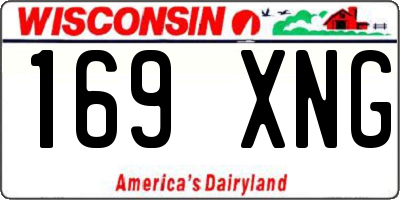 WI license plate 169XNG