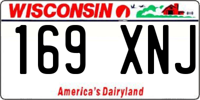 WI license plate 169XNJ