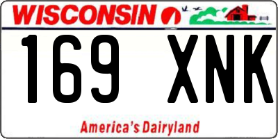 WI license plate 169XNK