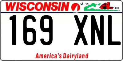 WI license plate 169XNL