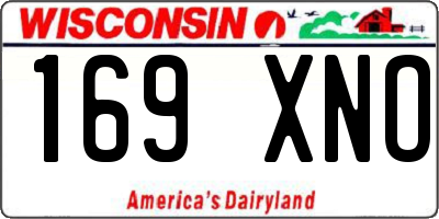 WI license plate 169XNO
