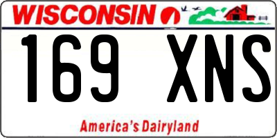 WI license plate 169XNS