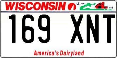 WI license plate 169XNT