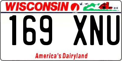WI license plate 169XNU