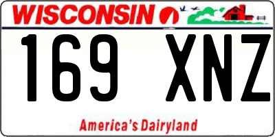 WI license plate 169XNZ
