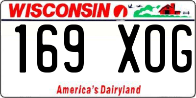 WI license plate 169XOG