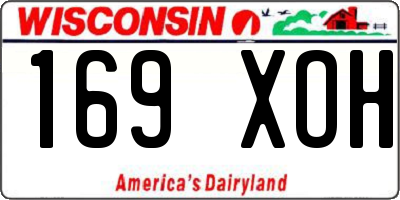 WI license plate 169XOH