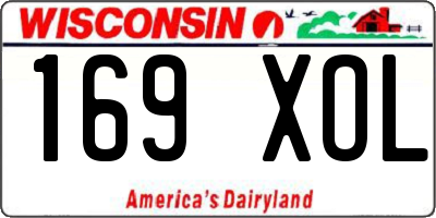 WI license plate 169XOL