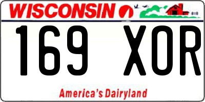 WI license plate 169XOR