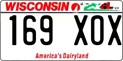 WI license plate 169XOX