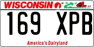WI license plate 169XPB