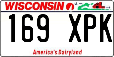 WI license plate 169XPK