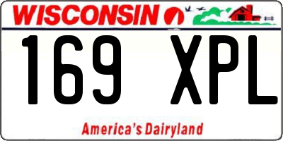 WI license plate 169XPL