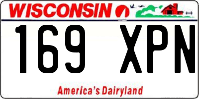 WI license plate 169XPN
