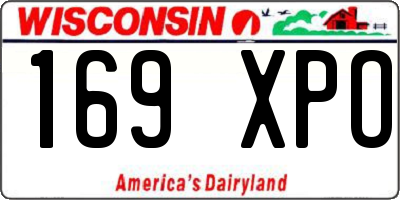 WI license plate 169XPO