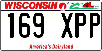 WI license plate 169XPP
