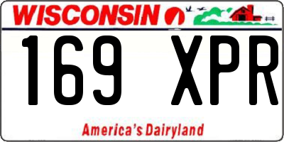 WI license plate 169XPR