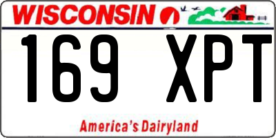 WI license plate 169XPT