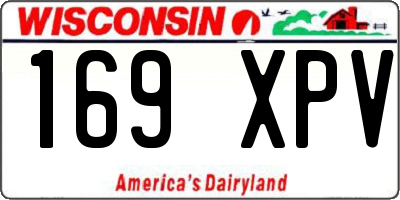 WI license plate 169XPV