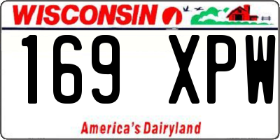 WI license plate 169XPW