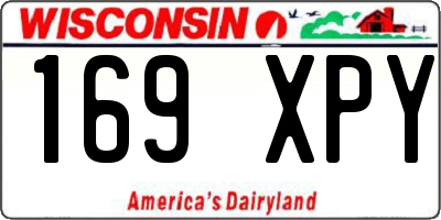 WI license plate 169XPY