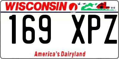 WI license plate 169XPZ