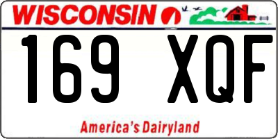 WI license plate 169XQF