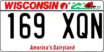 WI license plate 169XQN