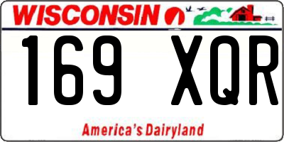 WI license plate 169XQR
