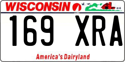WI license plate 169XRA