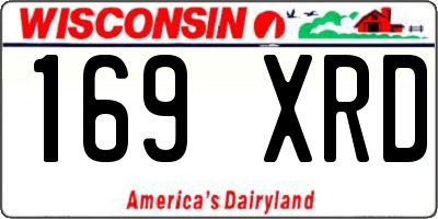 WI license plate 169XRD