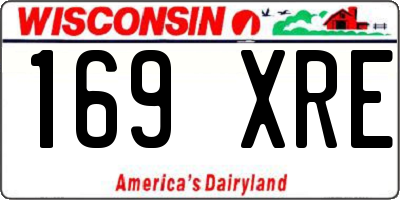 WI license plate 169XRE