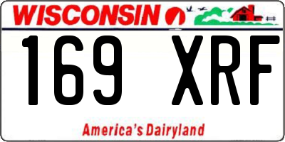 WI license plate 169XRF
