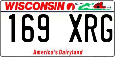 WI license plate 169XRG