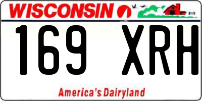 WI license plate 169XRH