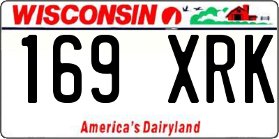 WI license plate 169XRK
