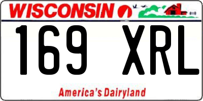 WI license plate 169XRL