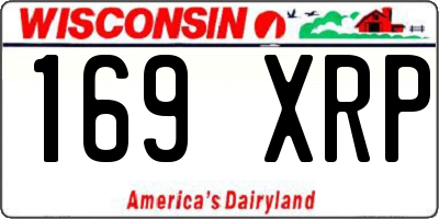 WI license plate 169XRP