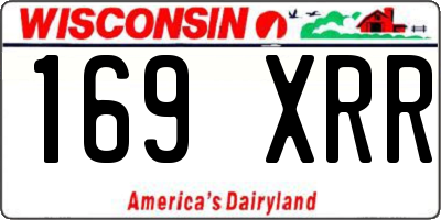 WI license plate 169XRR