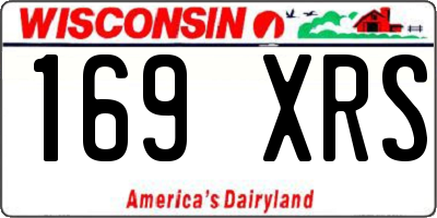 WI license plate 169XRS