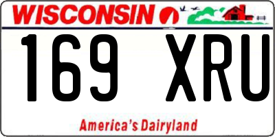 WI license plate 169XRU