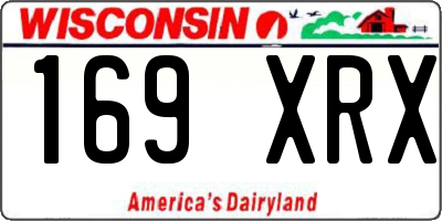 WI license plate 169XRX