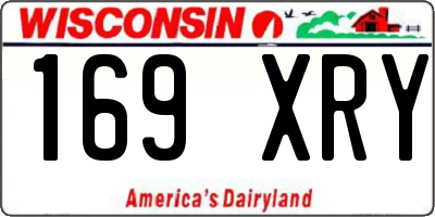 WI license plate 169XRY