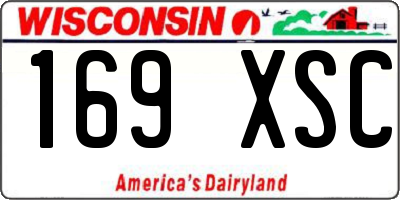 WI license plate 169XSC