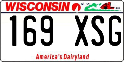 WI license plate 169XSG